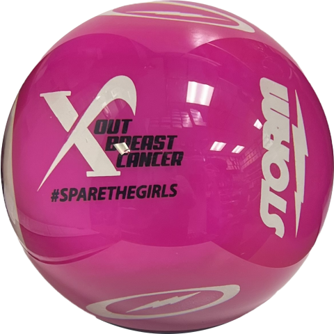 Storm Striking Out Breast Cancer Clear Poly