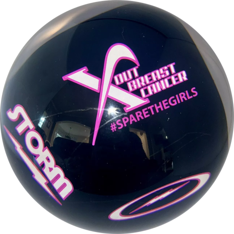 Storm Striking Out Breast Cancer Clear Black Poly