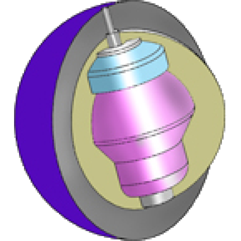 Columbia 300 Dense polymer core with top energy flip block in stabalizer core