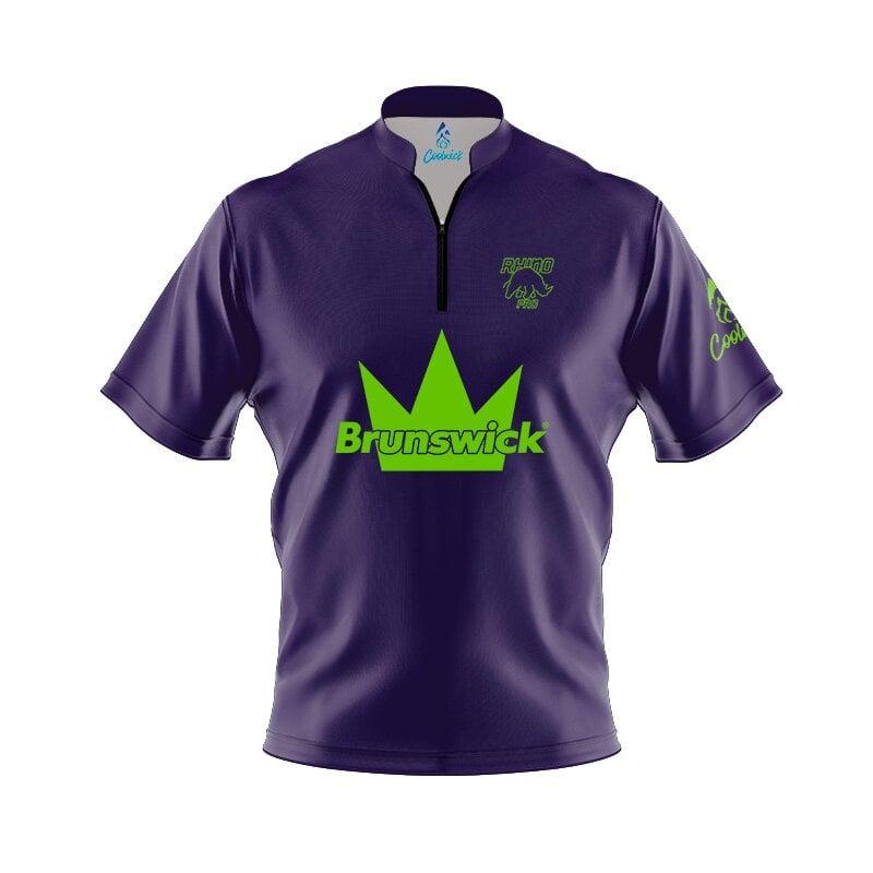 Brunswick Purple Rhino Pro Fast Track CoolWick Bowling Jersey