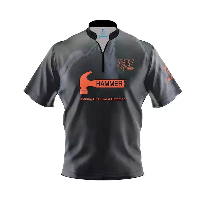 Hammer Raw Hammer Black Grey Fast Track CoolWick Bowling Jersey
